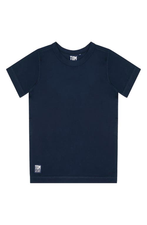 Tom & Teddy Kids' Short Sleeve Rashguard Deep Blue at Nordstrom,