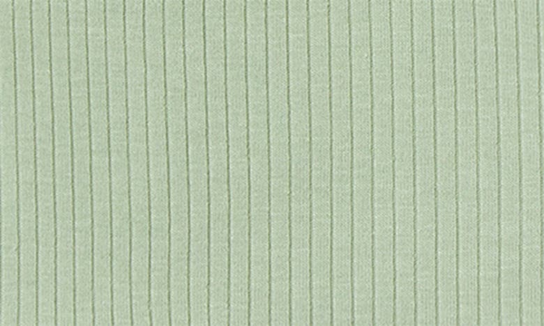 Mori Rib Fitted Two-piece Pajamas In Ribbed Sage