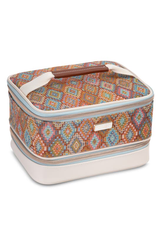 Shop Stephanie Johnson Bodrum Kilim Jenny Train Case In Orange Multi