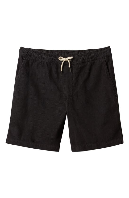 Quiksilver Taxer Corduroy Drawstring Shorts In Tarmac