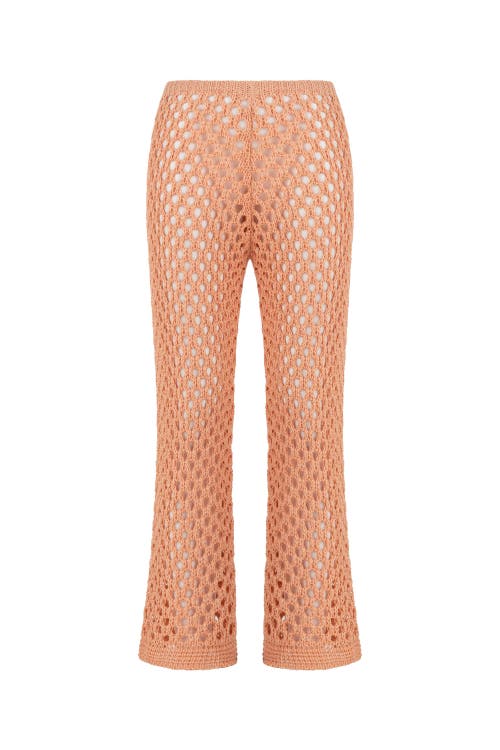 Shop Nocturne Mesh Knit Pants In Medium Beige