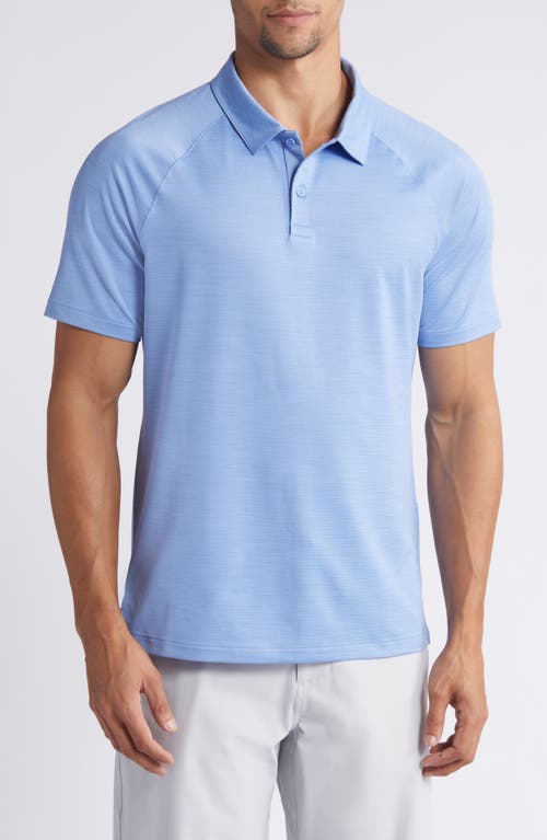 Shop Zella Chip Performance Golf Polo In Blue Hydrangea