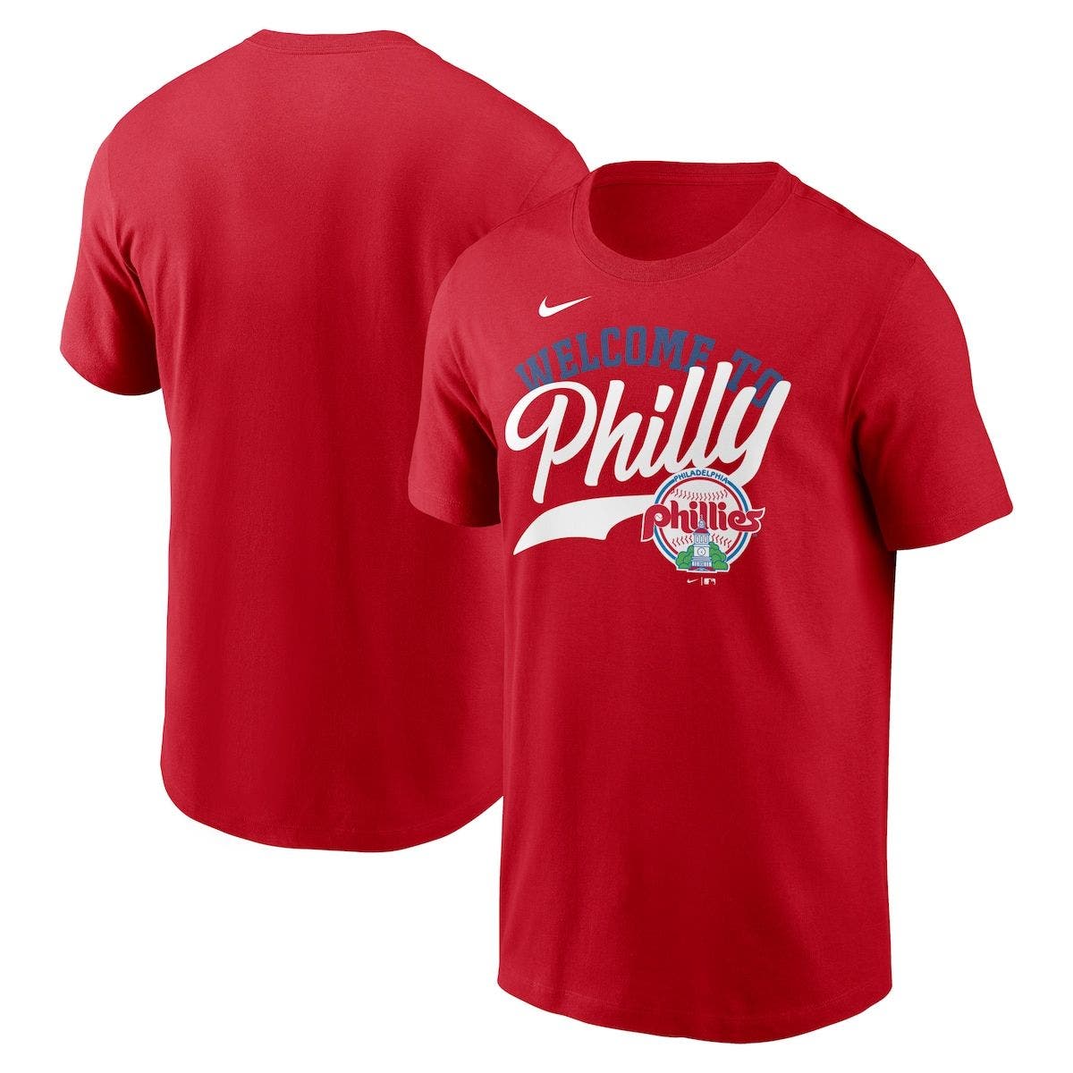 Men's Nike Red Philadelphia Phillies Wordmark Local Team T-Shirt