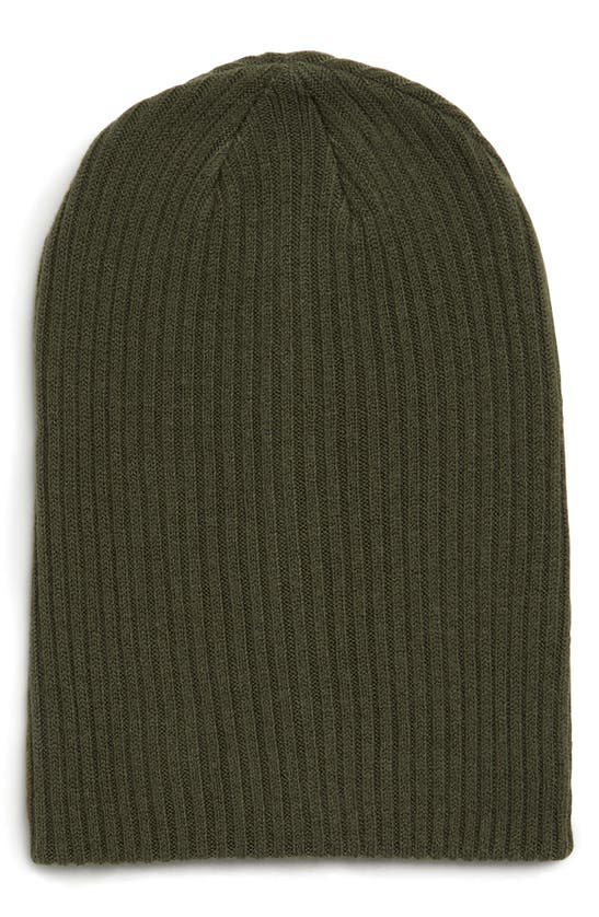 Melrose And Market Soft Ribbed Knit Beanie In Green Ivy