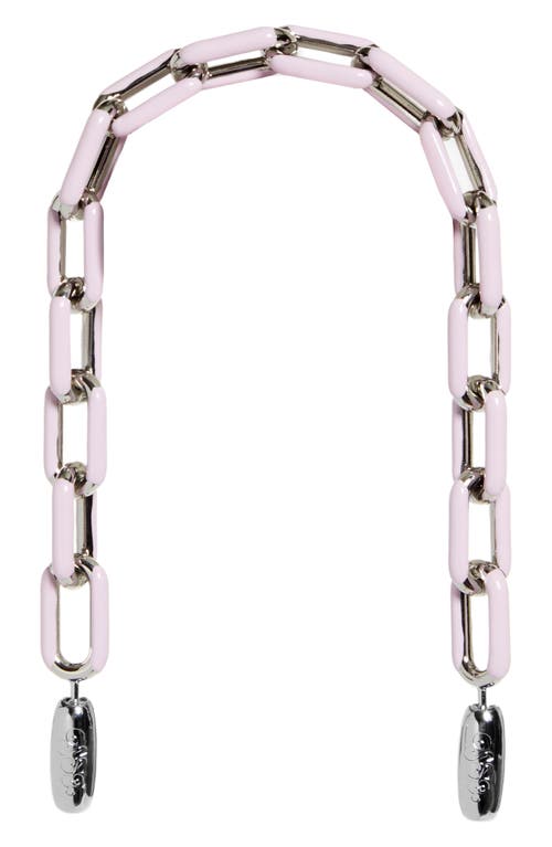 ossa Mini Enamel Cable Chain Wrist Strap in Pink at Nordstrom