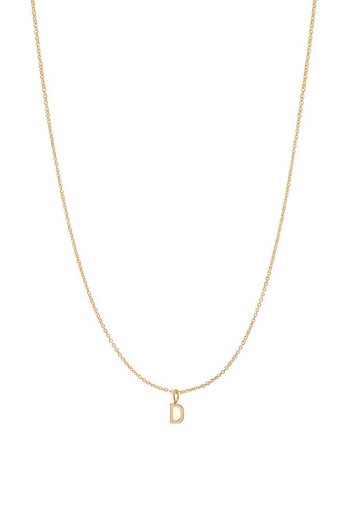 Initial Pendant Necklace in Gold-Filled-D