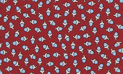 Zegna Ties Acorn Print Silk Tie In Red