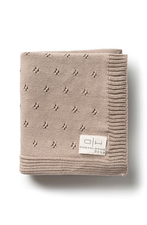 Domani Home Flower Pointelle Baby Blanket in Stone at Nordstrom