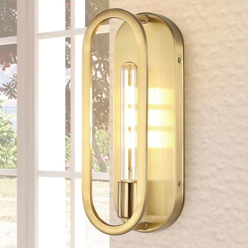 Jonathan Y Emilia 1-light Modern Bohemian Iron Led Sconce In Brass Gold