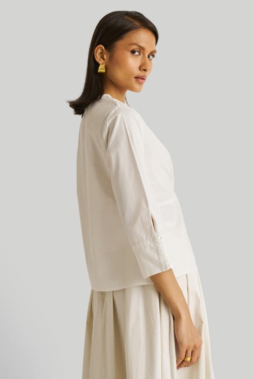 Reistor Front Twist Top In Coconut White