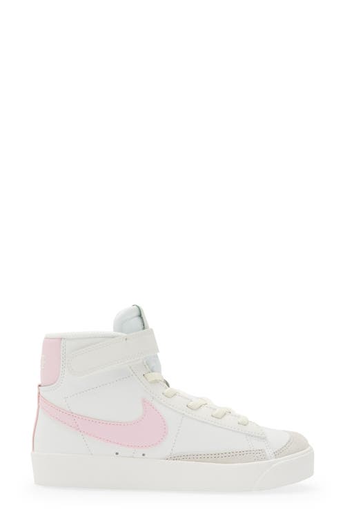 Shop Nike Kids' Blazer Mid '77 High Top Sneaker In White/pink/coconut Milk