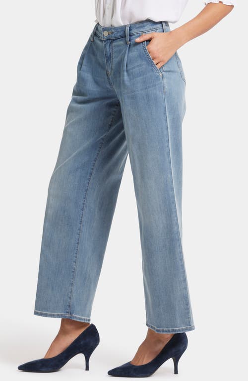 Nydj Teresa Pleated Ankle Wide Leg Jeans In Indigo Stream