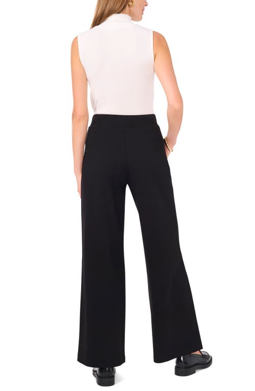 Shop Vince Camuto Wide Leg Pull-on Pants In Rich Black