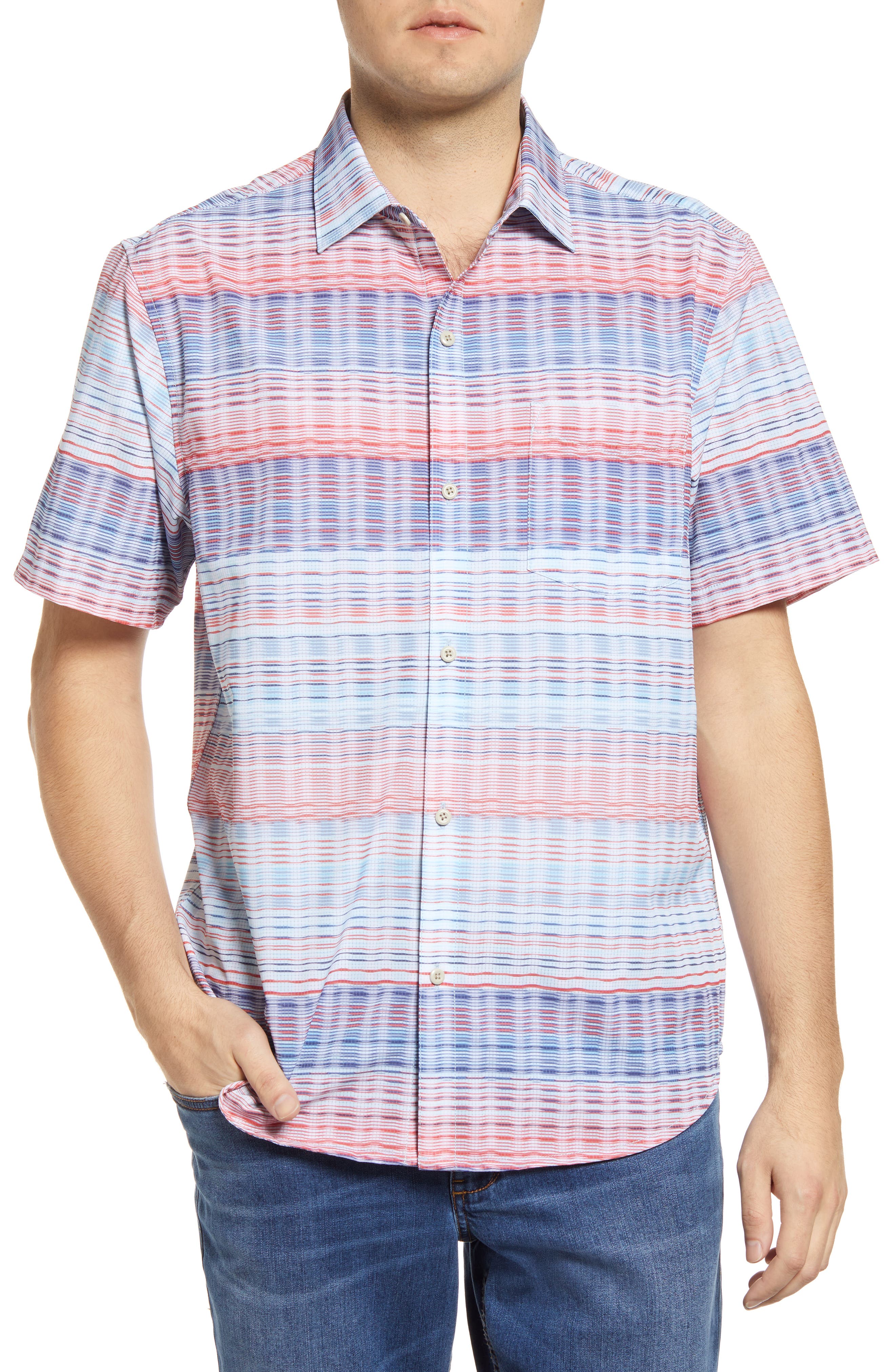Tommy Bahama Bahama Coast Jamboree IslandZone® Short Sleeve Stretch