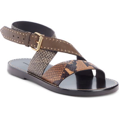 Isabel Marant Juzee Cross Strap Sandal, Brown