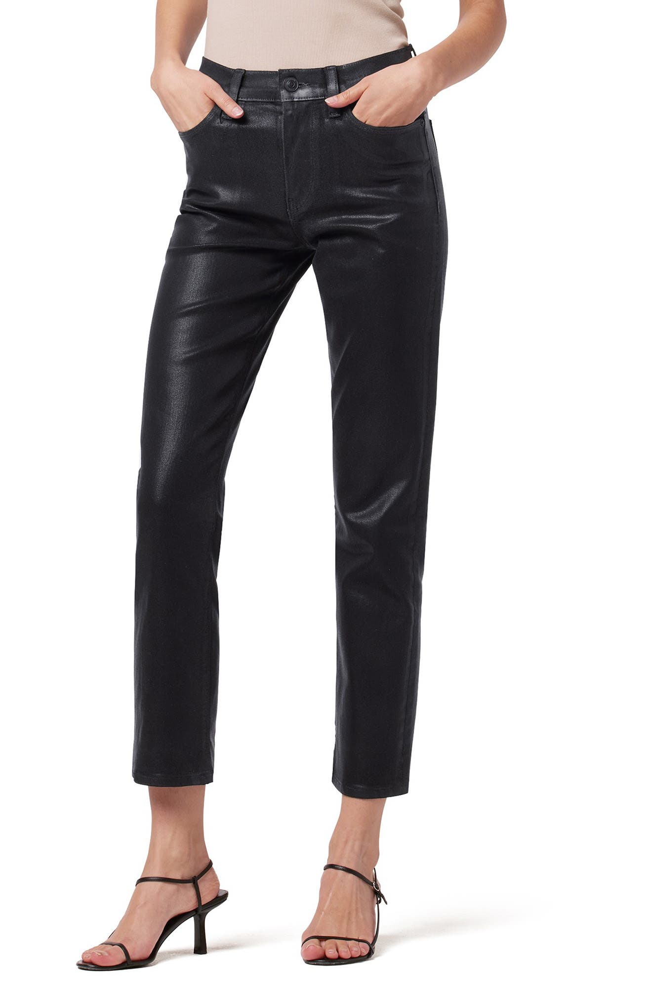 lined black jeans