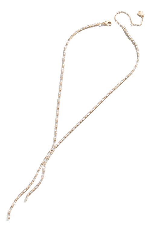BaubleBar Crystal Split Y-Necklace in Gold at Nordstrom