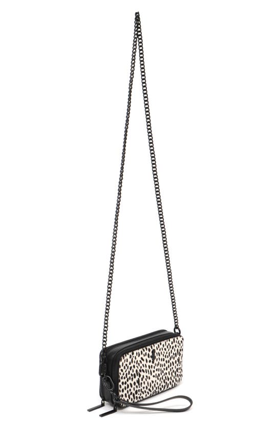 Thacker Ronnie Genuine Calf Hair & Leather Crossbody Bag In Black