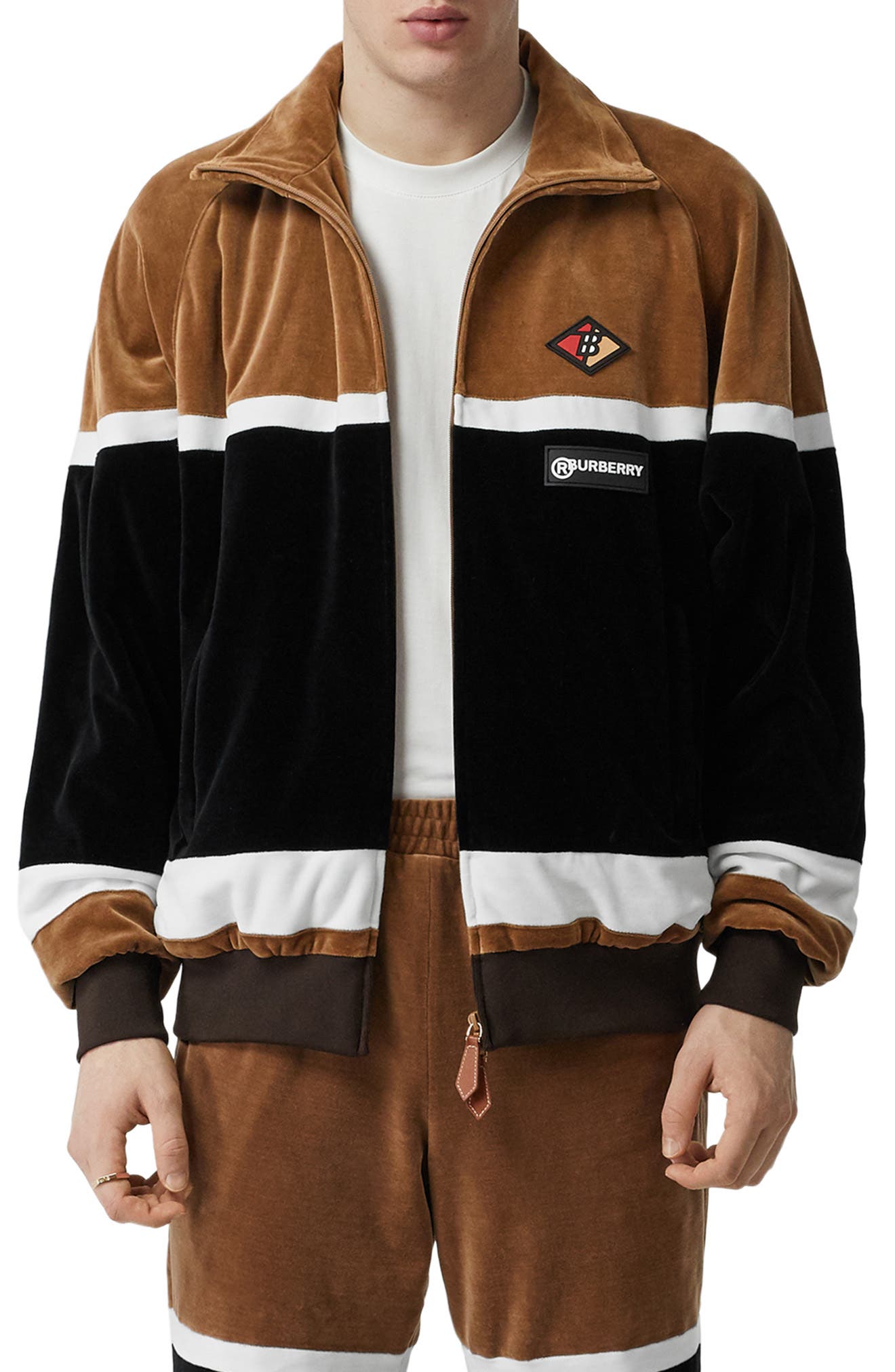 brown velour jacket