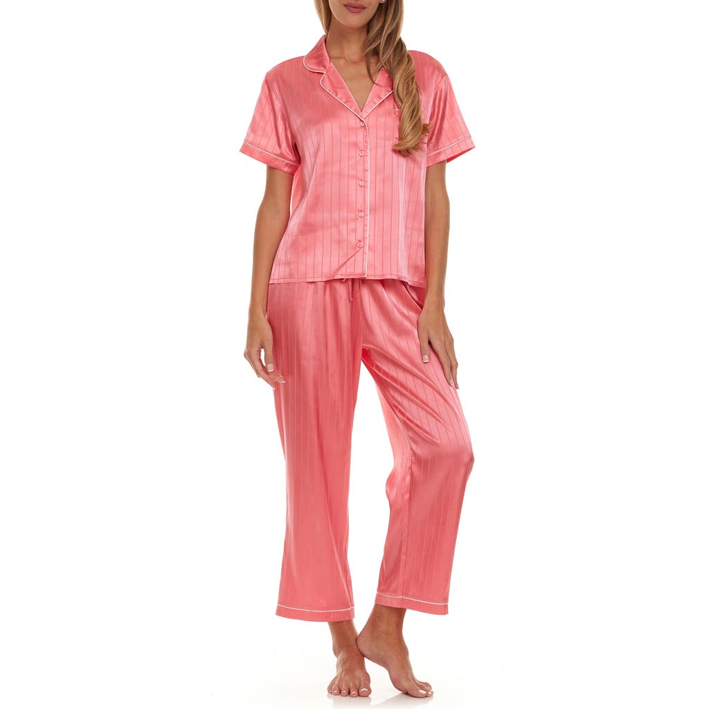 Shop Flora Nikrooz Flora By  Betty Shadowstripe Pajamas In Flamingo