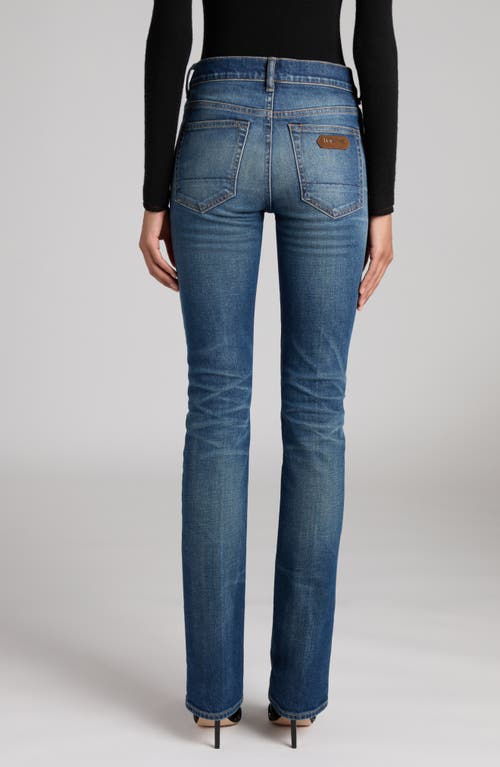 Shop Tom Ford Stonewashed Bootcut Jeans In Hb772 Mid Blue