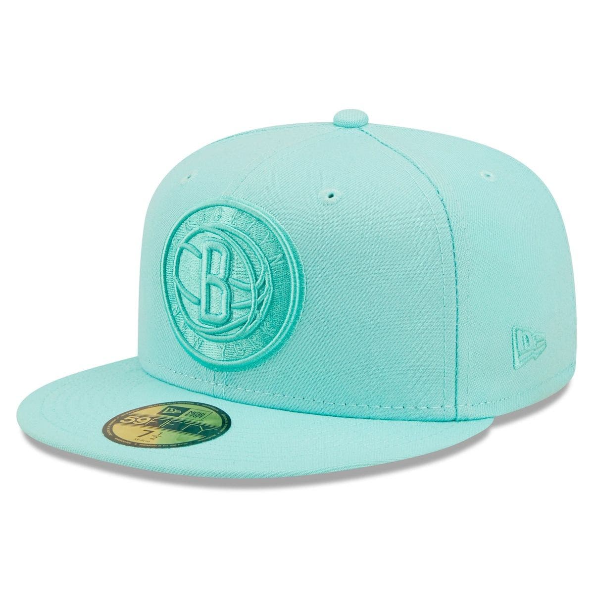 turquoise fitted hat