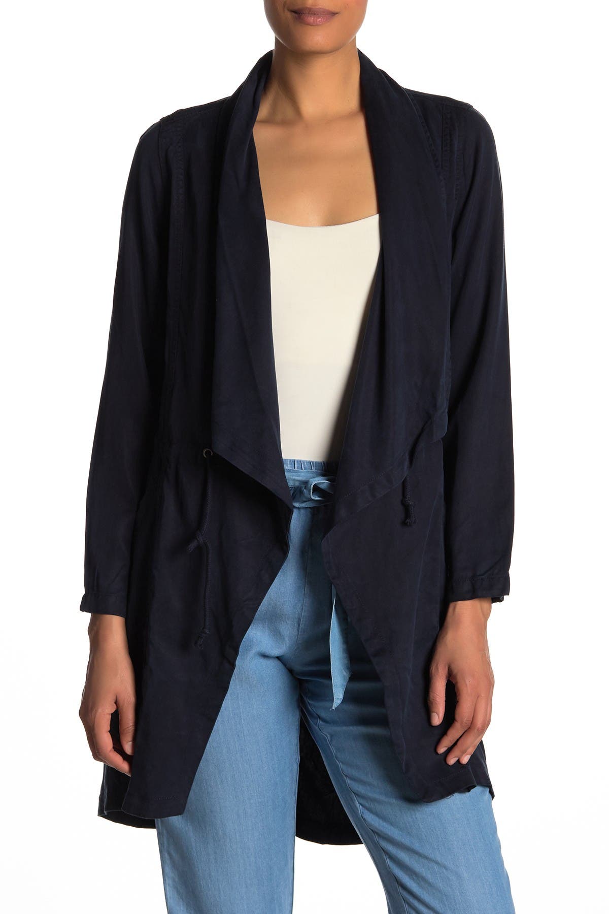 max jeans drape front jacket