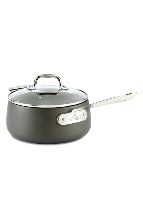 All-Clad HA1 Hard Anodized 3.5-Quart Nonstick Saucepan with Lid in Black at Nordstrom