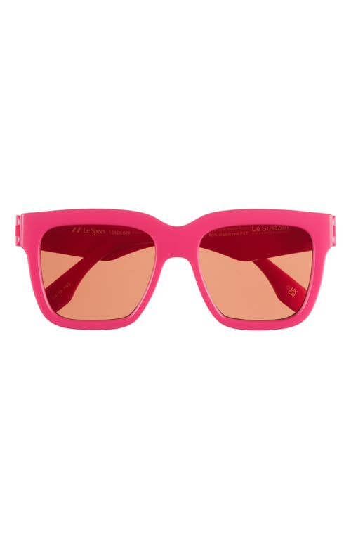 Tradeoff 54mm D-Frame Sunglasses in Hot Pink