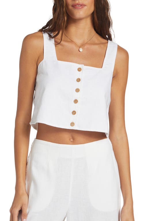Roxy Together Sunset Crop Tank Top in Snow White
