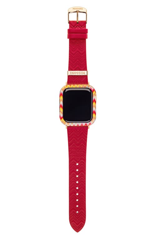 Shop Missoni Zigzag 41mm Apple Watch® Gift Set In Red