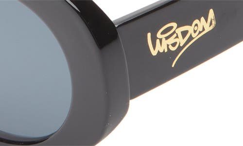 Shop Wisdom Frame 16 Round Sunglasses In Black