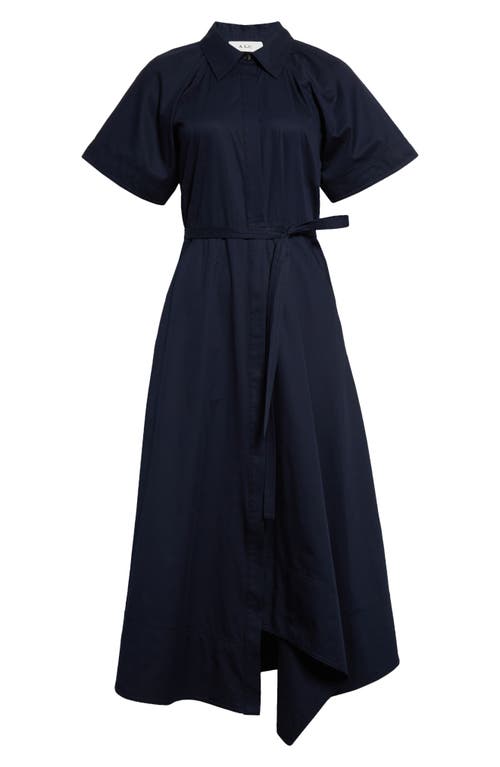 A.l.c . Julianna Cotton Shirtdress In Maritime Navy