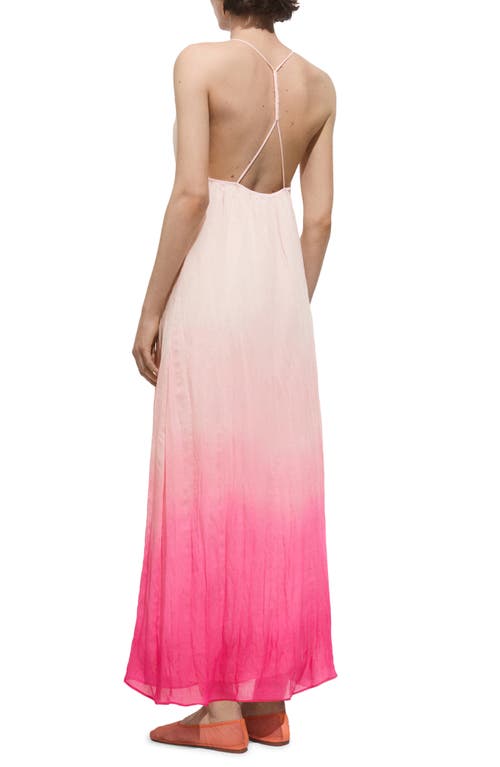 Mango Printed Lyocell Dress Fuchsia In Fuchsia