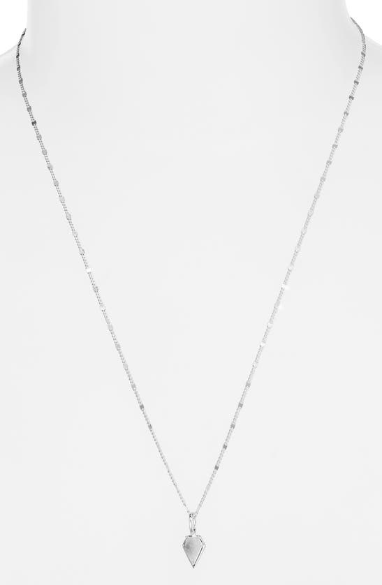 Shop Miranda Frye Marlowe Moonstone Charm Necklace In Silver