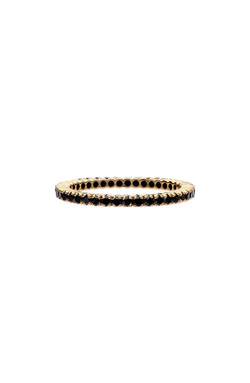 Sethi Couture Prong Set Diamond Eternity Band In Yellow Gold/black Diamond
