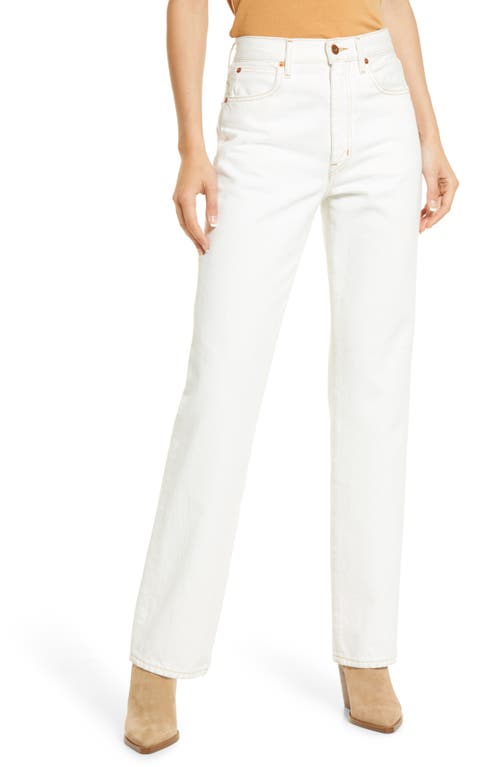 SLVRLAKE London High Rise Straight Jeans Natural White at Nordstrom,