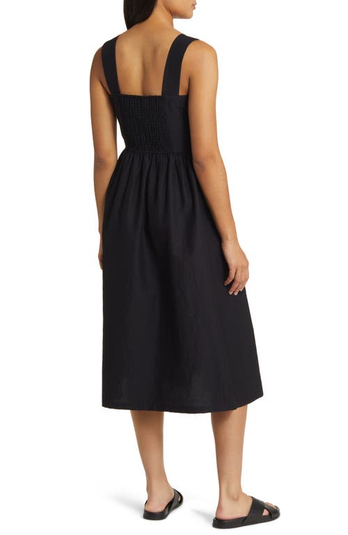 Caslonr Caslon(r) Woven Midi Sundress In Black