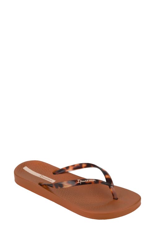 Ipanema Ana Flip Flop In Brown/clear