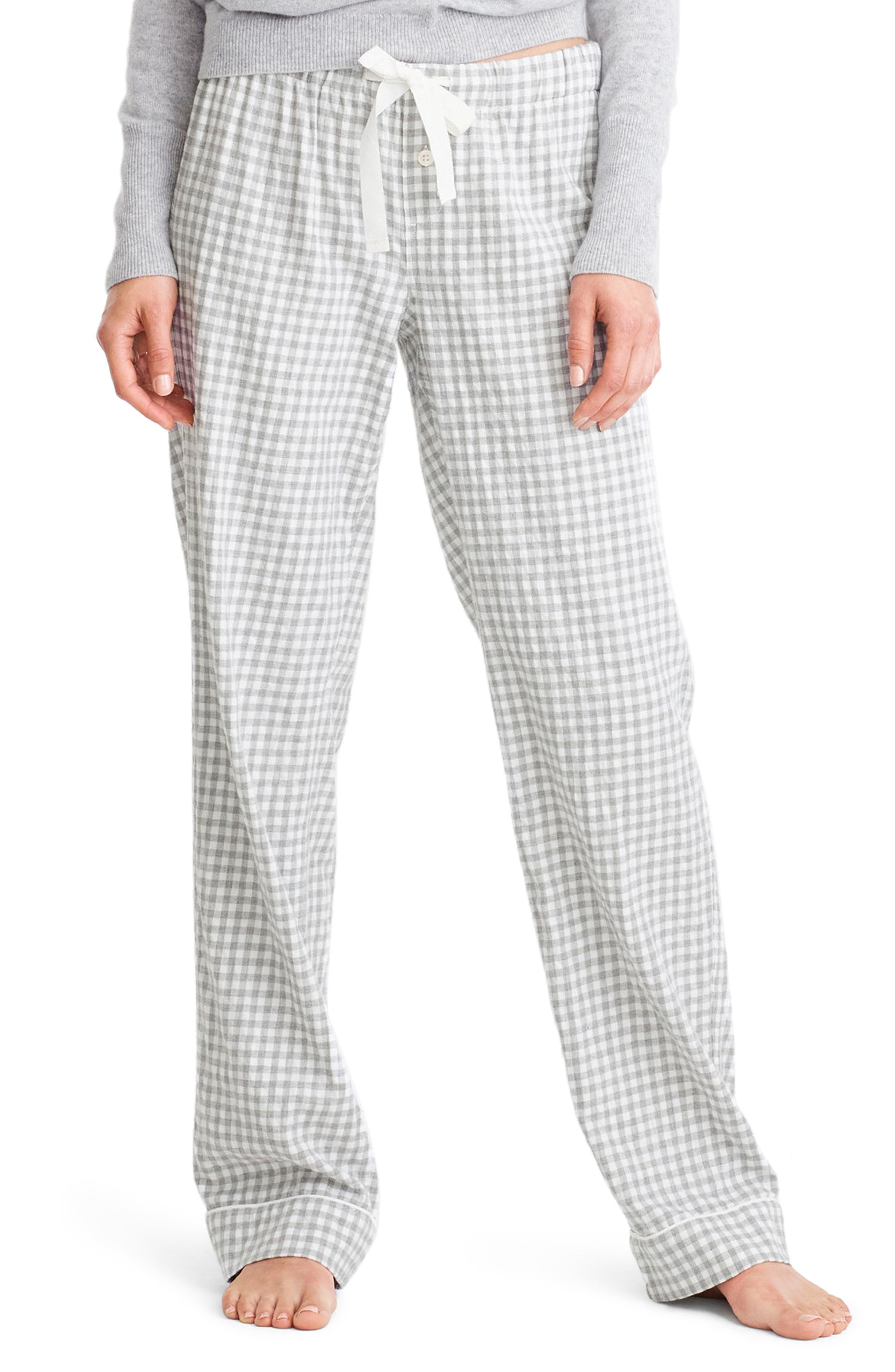 J.Crew Grey Gingham Pajama Pants | Nordstrom