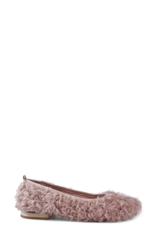 Artisan Crafted By Zigi Quincy Faux Fur Flat In Pink Leather