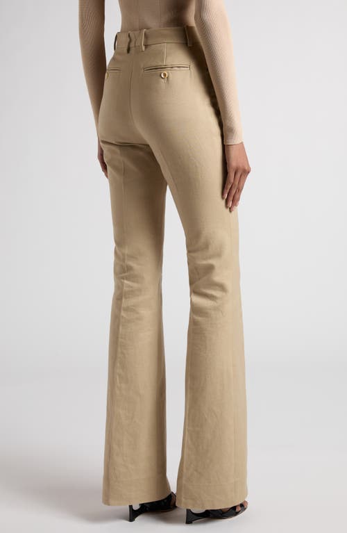 Shop Tom Ford Cotton Moleskin Flare Leg Pants In Jb019 Light Honey