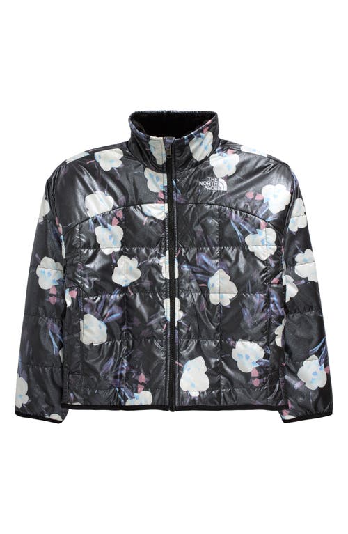 Shop The North Face Kids' Shasta Reversible Jacket In Tnf Black Winter Flowers/foil