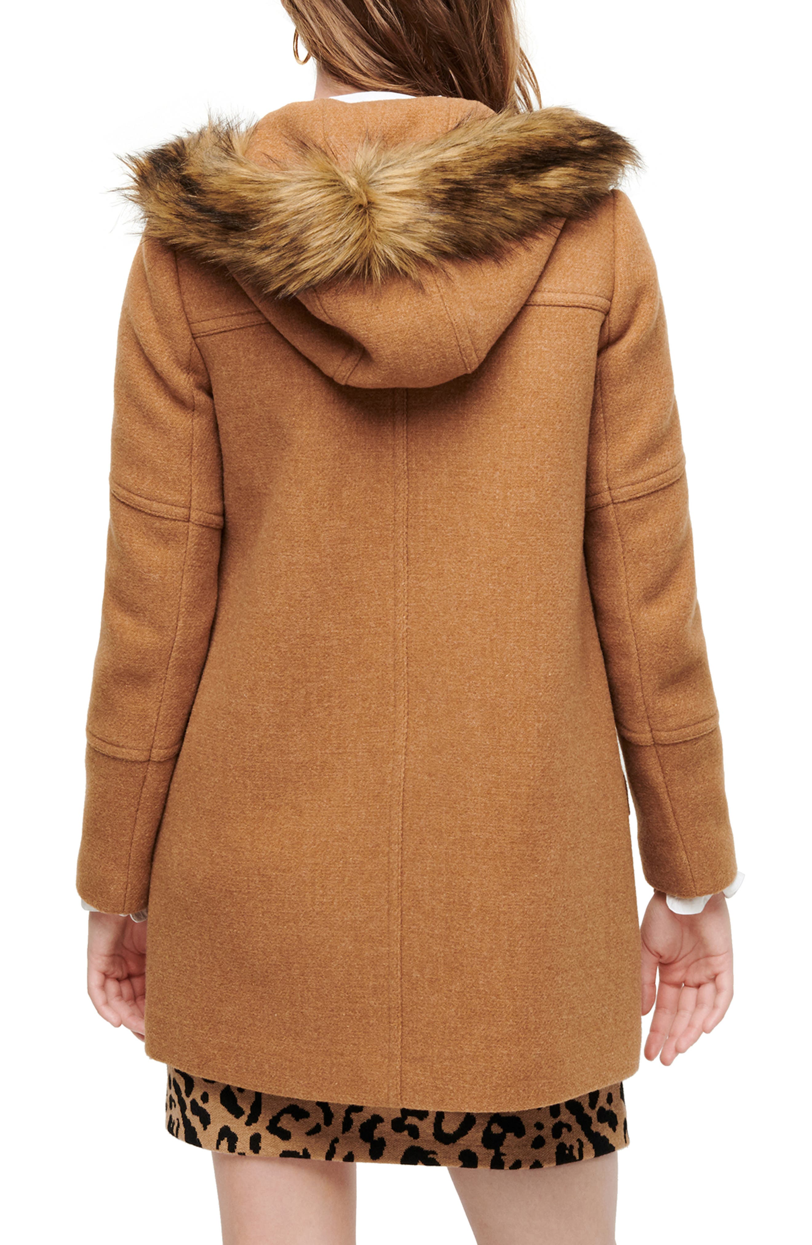 J Crew Chateau Stadium Cloth Parka With Faux Fur Trim Nordstrom Rack