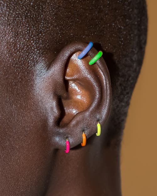 Fry Powers Neon Enamel Huggie Earrings In Neon Pink