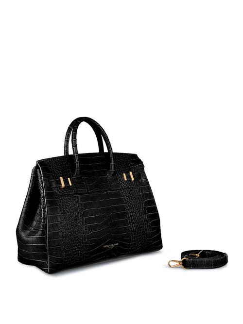 Teddy Blake Gigi Croco Gold 13" In Black