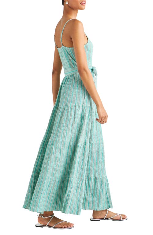 Splendid Laguna Stripe Cotton Blend Maxi Dress In Pacific Stripe