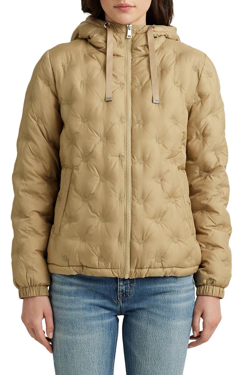 Lauren Ralph Lauren Monogram Logo Tufted Quilted Jacket | Nordstrom