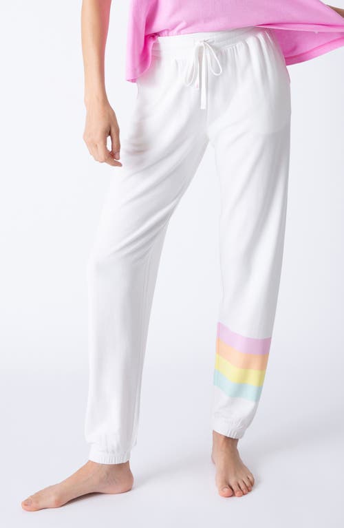 Pj Salvage Shine Bright Brushed Terry Pajama Pants In Ivory