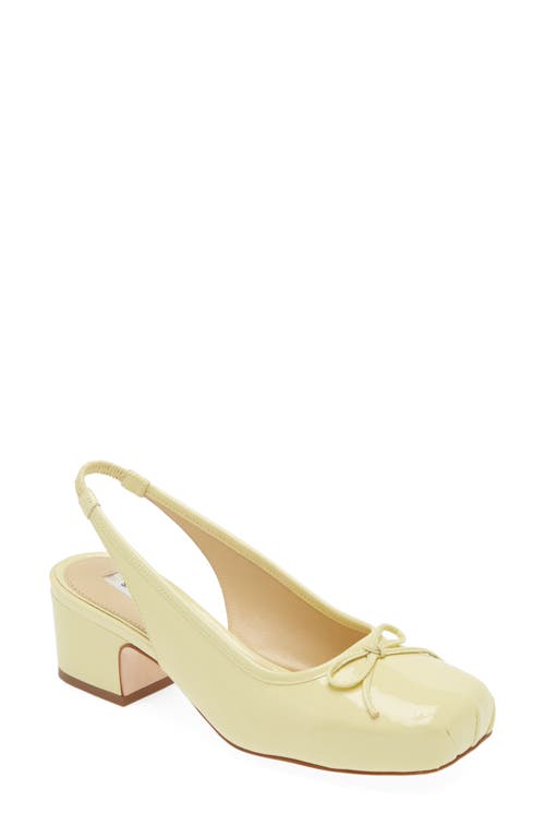 Shop Sandy Liang Square Toe Slingback Ballet Pump In Butter